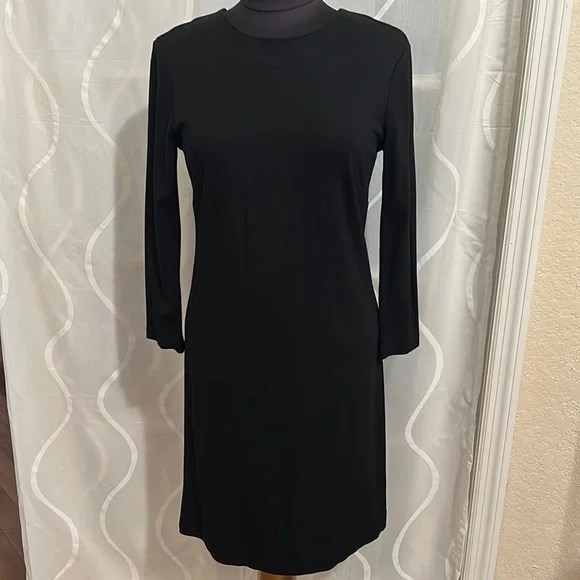 chinese dress ladies Ann Taylor LOFT Black Polka Dot Mesh Ruffles Long Sleeve Midi Sweater – Brie main image 0